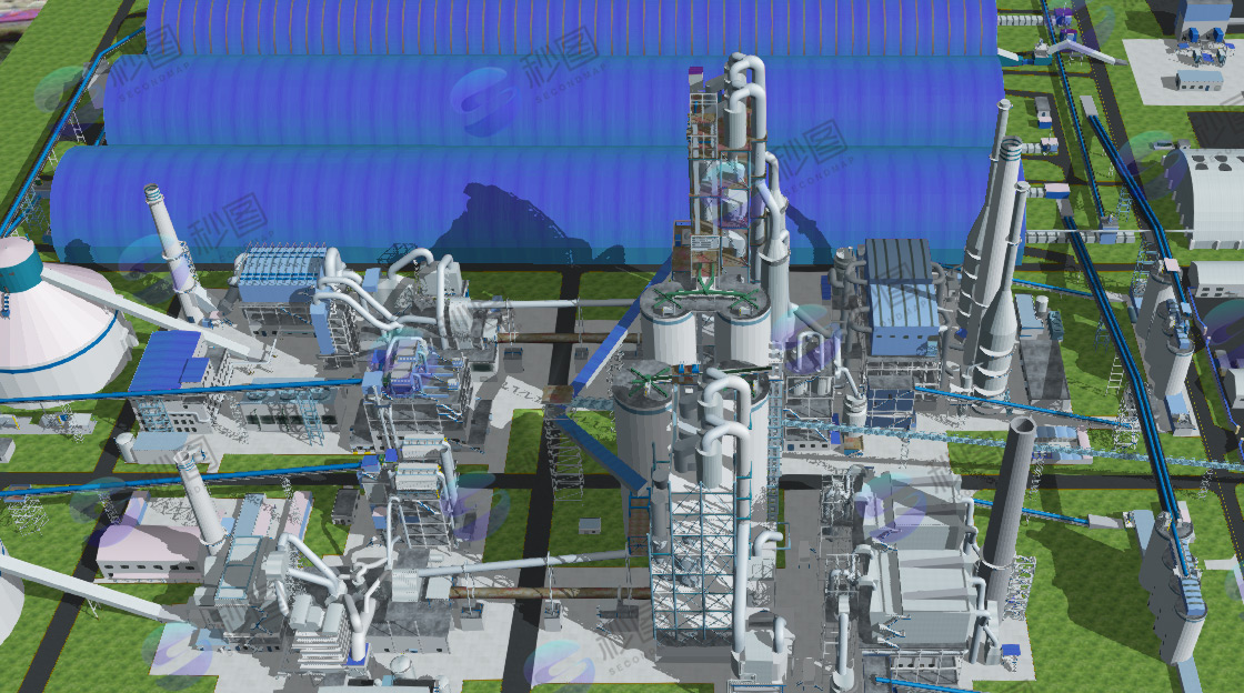 定位系統(tǒng)水泥廠三維建模項目