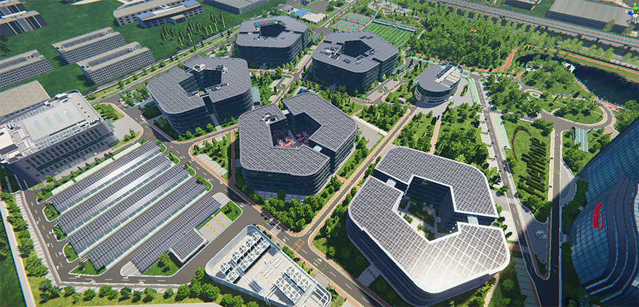 園區(qū)建筑集群建模